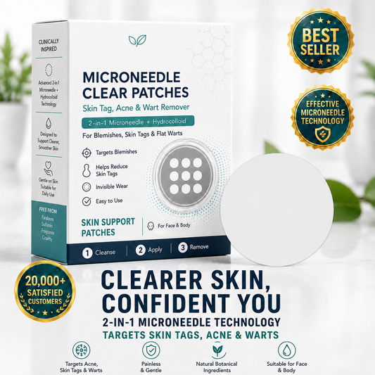 Effective MicroNeedle BotanicSkinTag Removal Patch