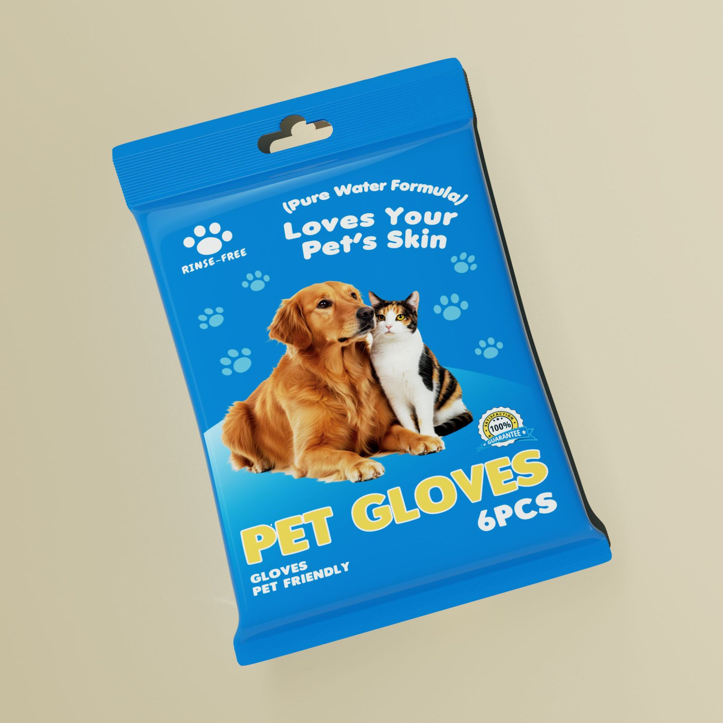 No-Rinse Odor-Neutralizing Pet Cleaning Gloves