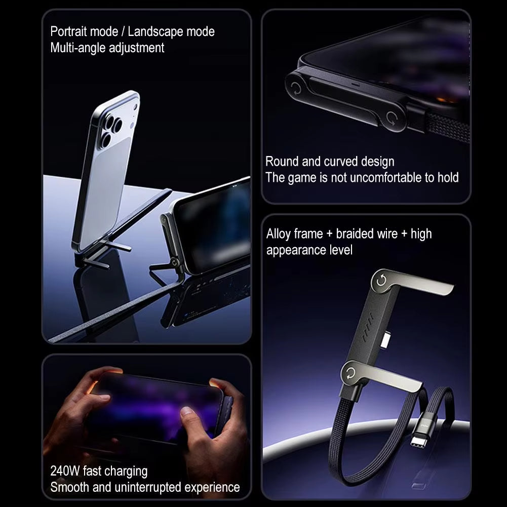 Invisible Holder Charger Cable with Stand-240w super fast charging