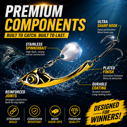 Catch More Fish with Premium Tail Spinner Lures – 5PCS Multi-Color Set